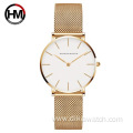 Women Watch Japan Quartz Movement Simple Waterproof Rose Gold Stainless Steel Mesh Hannah Martin 36 Ladies watches